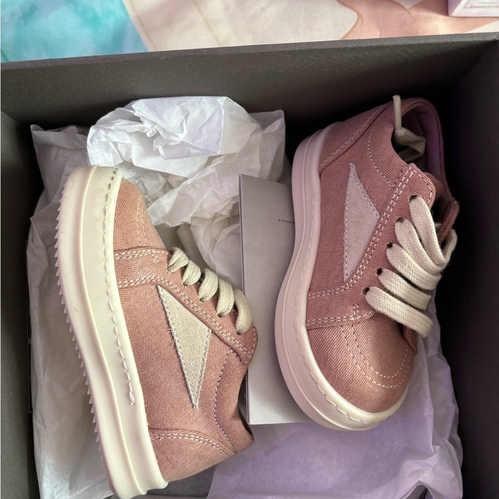 Rick Owens Dark Pink Vintage Sneakers